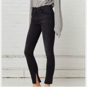 3x1 Size 25 W3 Black Split Hem Skinny Jeans